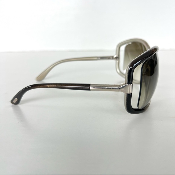 TOM FORD TF125 Anais Gray Gradient Lenses w Black Gray Silver Frame Sunglasses - Picture 3 of 15